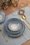 Hermia Set de Cena de Porcelana de 24 Piezas GBSATN24KY4R13261 Apto para Lavavajillas y Microondas Elegante y Duradero